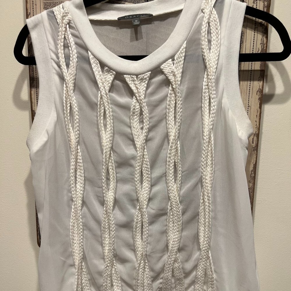 White sheer top